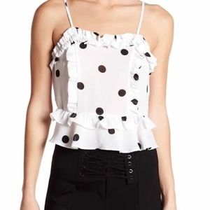 Polka Dot Crop Tank Romeo + Juliet Size Small